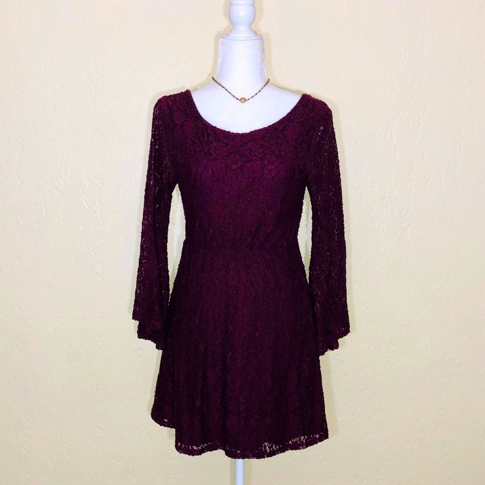 Rewind Burgundy Dress